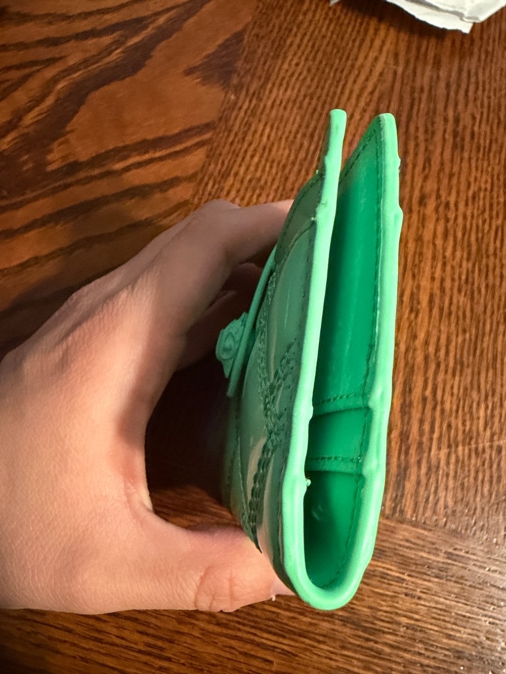 Kurt Geiger Mint Green Patent Quilted Wallet - Picture 5 of 7